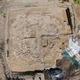 An overhead view of the site.